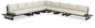 Maldives - 7 Piece Water Resistant Outdoor Patio Modular Sectional With Gray Base