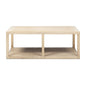 Ellis - Open Frame Coffee Table With Lower Shelf - Natural