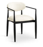 Riccio - Faux Leather Dining Arm Chair (Set of 2) - Black Frame