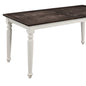 Dining Table With Leaf, Expandable - Brown