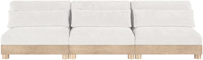 Turin - Chenille Fabric Upholstered Modular Sectional - White