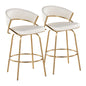 Jie - Glam Fixed Height Counter Stool (Set of 2)
