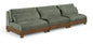 Turin - Chenille Fabric Upholstered Modular Sectional - Green