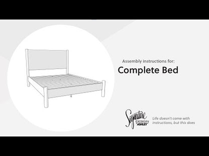 Cadmori - King Upholstered Panel Headboard - Two-tone