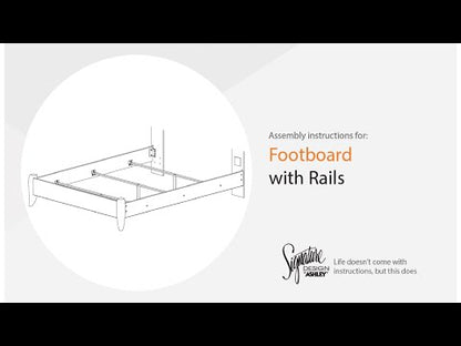 Baystorm - King Panel Footboard w/Rails - Gray